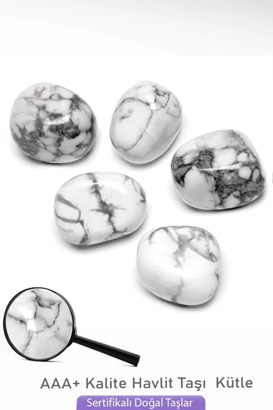 Sertifikalı Tamburlanmış Gerçek Havlit Taşı Kütle Parça ürün görseli