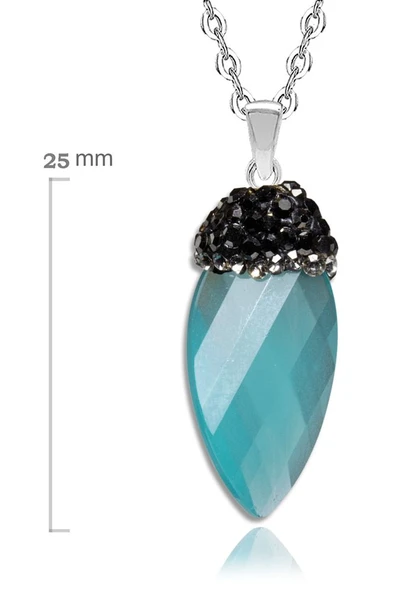 Turkuaz Kristal Kuvars Taşı Kolye - Resim 2
