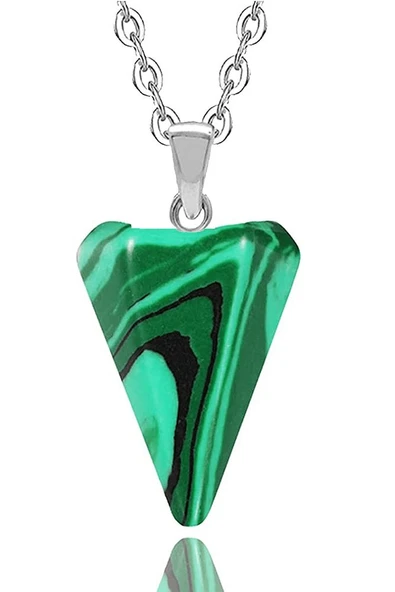 Sertifikalı Doğal Malahit Taşı Doğal Taş Pandül Kolye