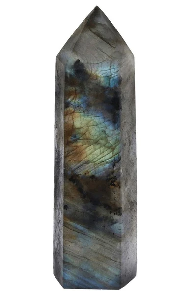 Sertifikalı 1.kalite Doğal Labradorit Taşı Piramit Kazık Obelisk Parça ürün görseli