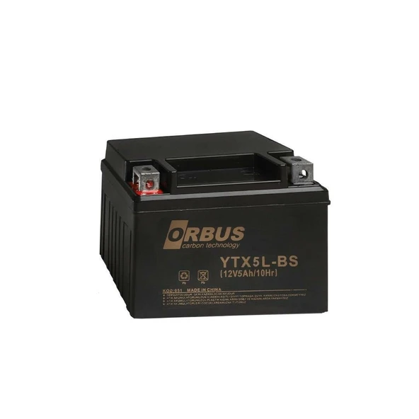 12 VOLT 5 AMPER ORBUS MOTOSİKLET AKÜSÜ-120*62*128 mm.1,8.kg. 12N5-BS