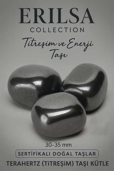 Sertifikalı Tamburlanmış Terahertz Taşı Kütle Parça (30 GR) – Enerji ve Canlılık Taşı ürün görseli
