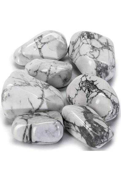 Sertifikalı Tamburlanmış Gerçek Havlit Taşı Kütle Parça - Resim 2