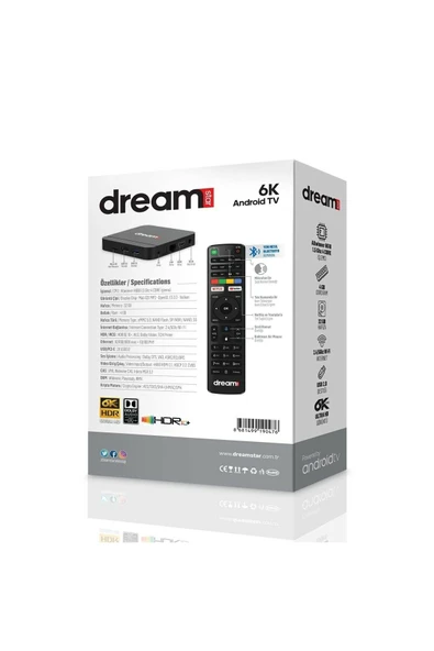 DREAMSTAR İ4 ANDROID BOX 4GBRAM 32GB HAFIZA 2.4-5GHZ 4K HDR10+ DOLBY - 4