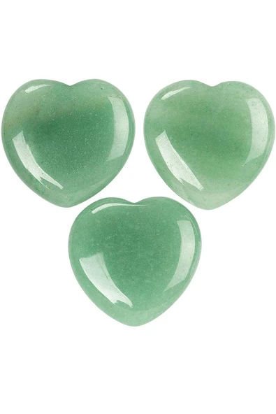 Sertifikalı Kalp Model Gerçek Aventurin Taşı Kolye - Resim 3