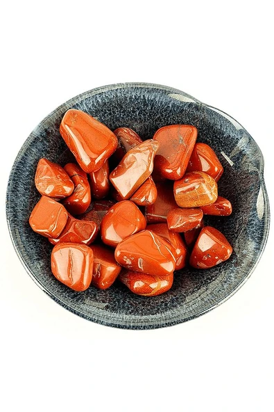 Sertifikalı Tamburlanmış Doğal Kırmızı Jasper Taşı Kütle Parça - Resim 4