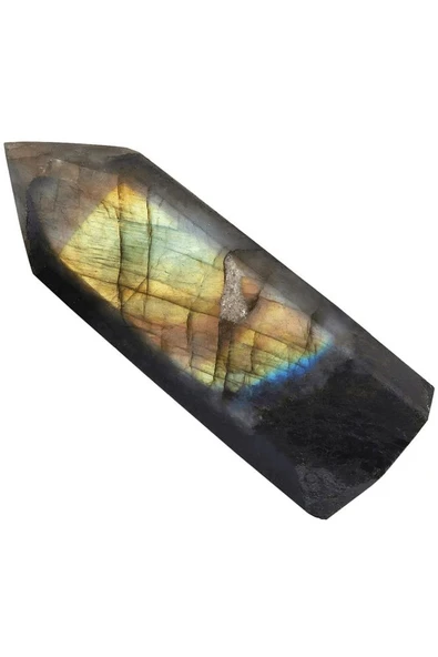 Sertifikalı 1.kalite Doğal Labradorit Taşı Piramit Kazık Obelisk Parça - Resim 3