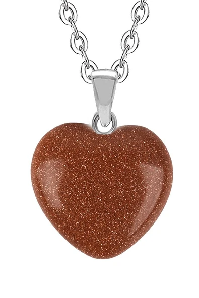 Sertifikalı Kalp Model Gerçek Kahverengi Yıldız Taşı Kolye ürün görseli