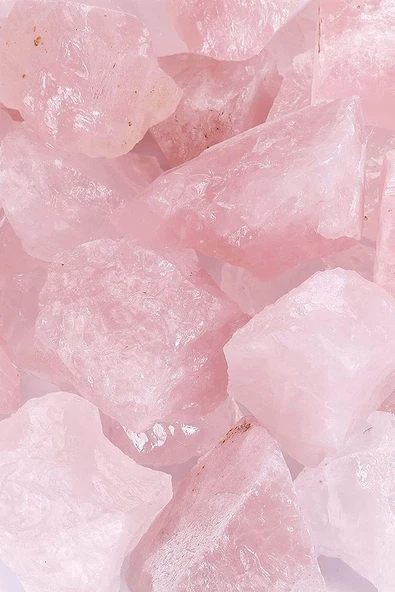 Sertifikalı Ham Işlenmemiş Doğal Pembe Kuvars Taşı Kütle (4-5 Cm) - Resim 2