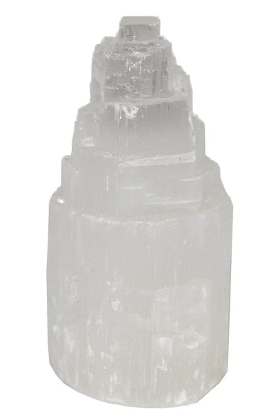 Sertifikalı Doğal Selenit Taşı Doğal Taş Kule Parça (6 Cm) - 2
