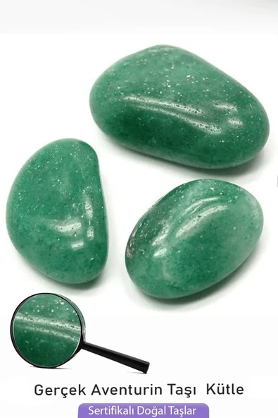 Sertifikalı Tamburlanmış Aventurin Taşı Kütle - İri Boy ürün görseli 1