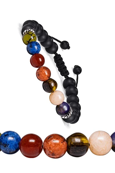 Sertifikalı Öğrenci Bilekliği Akik Lapis Lazuli Kuvars Mercan Kaplan Gözü Kalsit Ametist Doğal Taş Bileklik - Resim 3