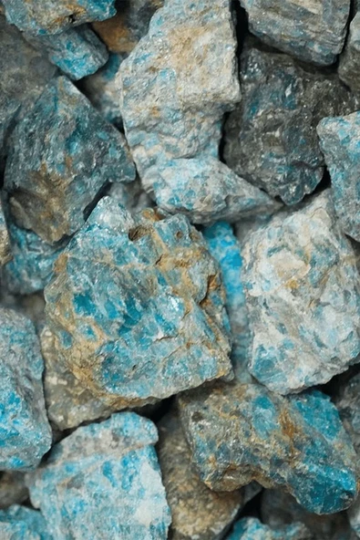 Sertifikalı Ham Doğal Apatit Taşı Kütle (4-5 Cm) - Resim 3