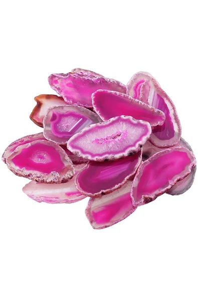 Sertifikalı Doğal Pembe Akik Taşı Plaka (6-8 Cm) ürün görseli