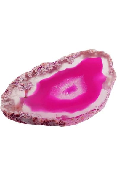 Sertifikalı Doğal Pembe Akik Taşı Plaka (6-8 Cm) - Resim 3