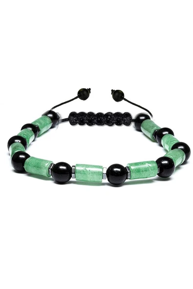 Sertifikalı Hematit Oniks Doğal Aventurin Taşı Bileklik - Resim 2