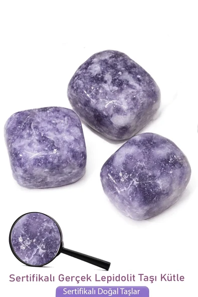 Sertifikalı Gerçek Lepidolit Taşı Kütle ürün görseli