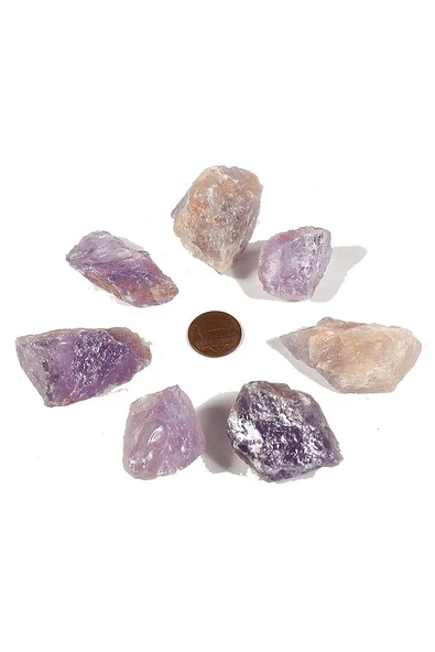 Sertifikalı Doğal Ham Ametist Taşı Doğal Taş Kütle (4-6 Cm) - 3