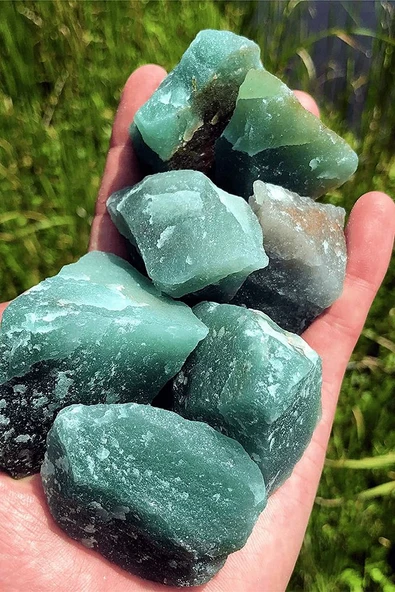 Sertifikalı Ham Doğal Aventurin Taşı Kütle (4-5 Cm) - Resim 4