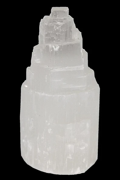 Sertifikalı Doğal Selenit Taşı Doğal Taş Kule Parça (6 Cm)