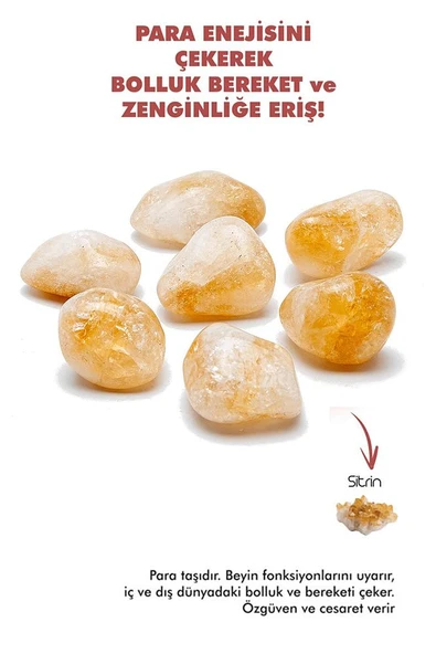 Sertifikalı Cüzdan Boy A Kalite Sitrin Taşı (para Taşı) ürün görseli