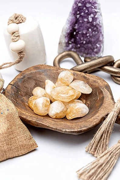 Sertifikalı Cüzdan Boy A Kalite Sitrin Taşı (para Taşı) - Resim 2