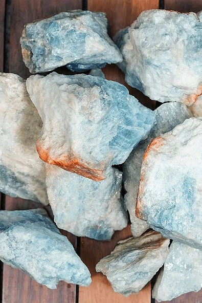 Sertifikalı Ham Işlenmemiş Doğal Akuamarin Taşı Kütle (4-5 Cm) - Resim 2