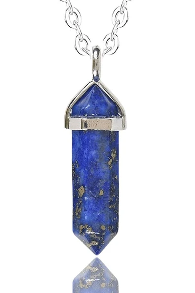 Sertifikalı Doğal Lapis Lazuli Taşı Kolye ürün görseli