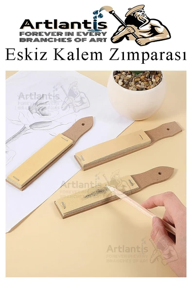 Kalem Zımparası 1 Adet Eskiz Zımpara Kağıdı Füzen Kömür Kalem Karakalem Kalemtraş Kömür Bileme İnce Dişli Çizim Zımpara - 6