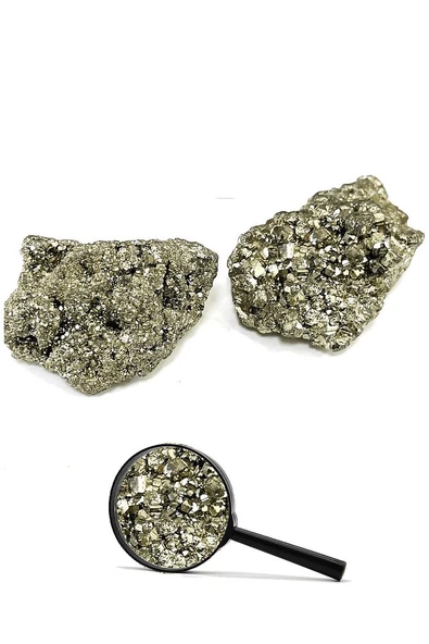 Sertifikalı Ham İşlenmemiş Doğal Pirit Taşı Kütle 30-35 mm - Bereket ve Güç Taşı - Resim 2