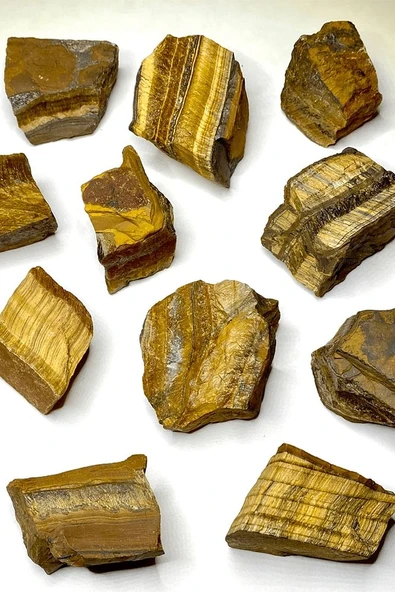 Sertifikalı Ham Işlenmemiş Doğal Kaplan Gözü Taşı Kütle (4-5 Cm) - Resim 3