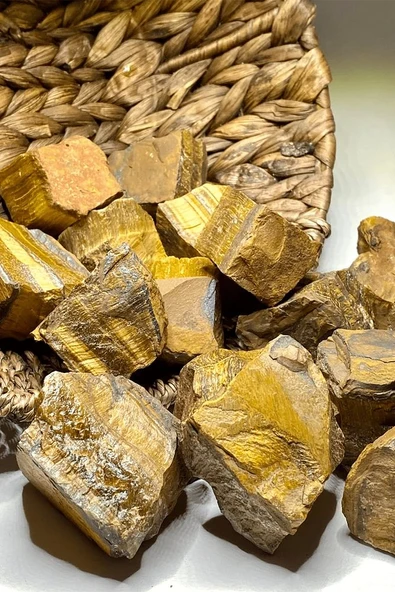 Sertifikalı Ham Işlenmemiş Doğal Kaplan Gözü Taşı Kütle (4-5 Cm) - Resim 4