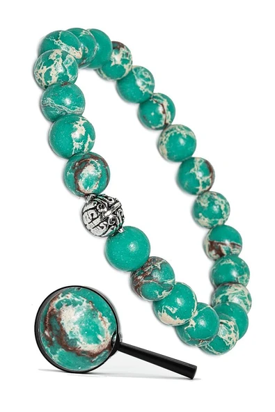 Sertifikalı Gerçek Gümüş Aparatlı Doğal Yeşil Varisit Taşı Bileklik ürün görseli 1