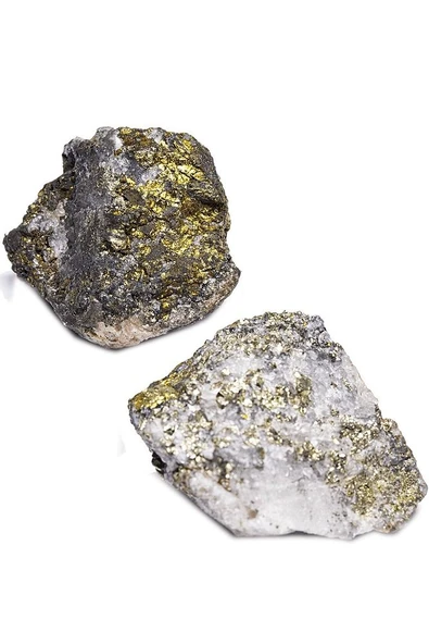 Sertifikalı Ham Işlenmemiş Doğal Altınlı Pirit Taşı Kütle ürün görseli