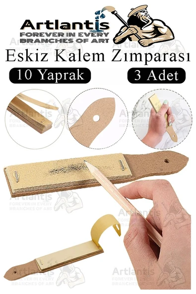Kalem Zımparası 3 Adet Eskiz Zımpara Kağıdı Füzen Kömür Kalem Karakalem Kalemtraş Kömür Bileme İnce Dişli Çizim Zımpara