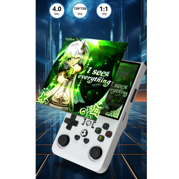 Ozmik R36 Max Oyun konsolu 4 inç ekran 64G PSP Retro klasik taşınabilir Beyaz - 5