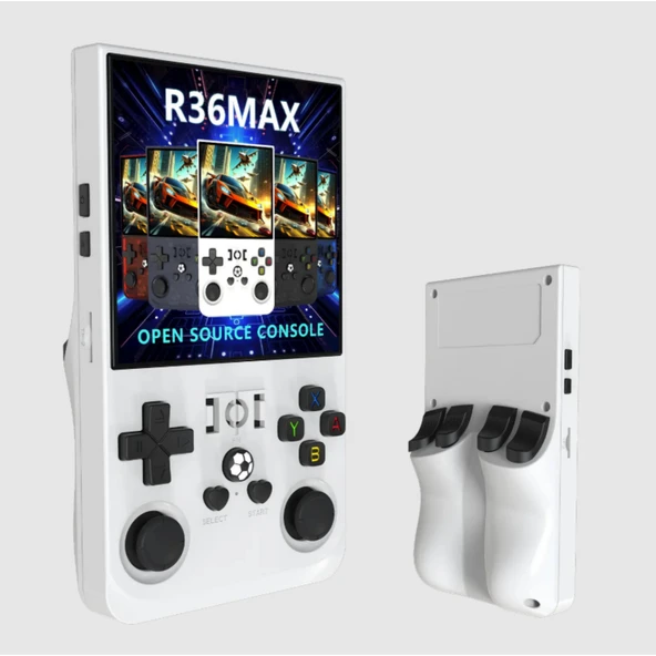 Ozmik R36 Max Oyun konsolu 4 inç ekran 64G PSP Retro klasik taşınabilir Beyaz