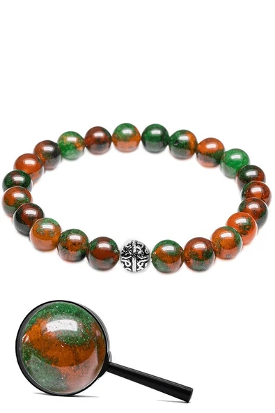 Sertifikalı Gümüş Aparatlı Doğal Yosun Akik Taşı Bileklik - Resim 2