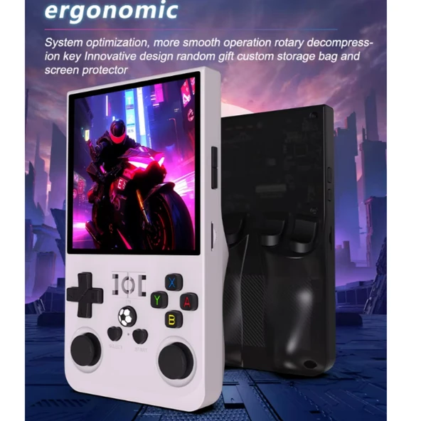 Ozmik R36 Max Oyun konsolu 4 inç ekran 64G PSP Retro klasik taşınabilir Beyaz - 6