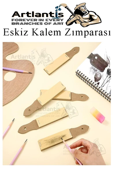 Kalem Zımparası 2 Adet Eskiz Zımpara Kağıdı Füzen Kömür Kalem Karakalem Kalemtraş Kömür Bileme İnce Dişli Çizim Zımpara - Resim 3