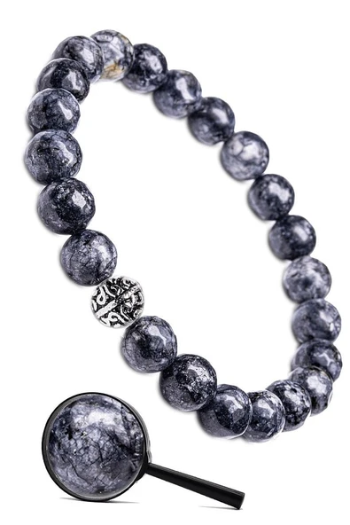 Sertifikalı Gümüş Aparatlı Fasetli Doğal Iyolit Doğal Taş Bileklik - Su Safiri ürün görseli 1