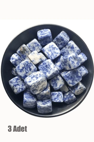Sertifikalı Sodalit Taşı Doğal Taş Kütle (3 Adetli)