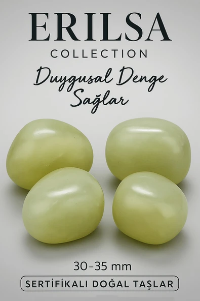 Sertifikalı Doğal Yeşim Taşı Kütle 30-35 mm – Duygusal Denge, Huzur ve Şifa Taşı ürün görseli