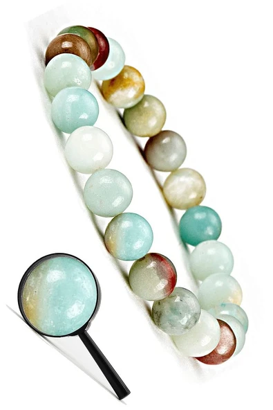 Sertifikalı Aaa Kalite Doğal Amazonit Taşı Bileklik ürün görseli