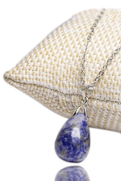 Sertifikalı Doğal Lapis Lazuli Taşı Kolye