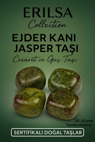 Sertifikalı Ejder Kanı Jasper Taşı Kütle 30-35 mm – Cesaret, Güç ve Denge Taşı ürün görseli