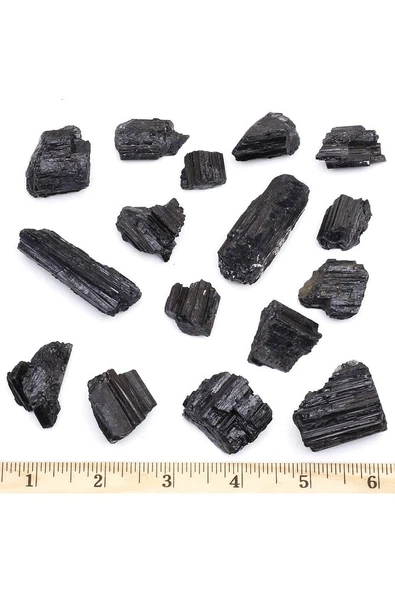 Sertifikalı Ham İşlenmemiş Doğal Turmalin Taşı Kütle 2’li Set – Negatif Enerji Koruma - Resim 2