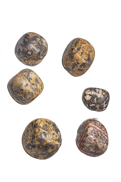 Sertifikalı Doğal Leopar Kahverengi Sarı Jasper Taşı Kütle - Resim 2