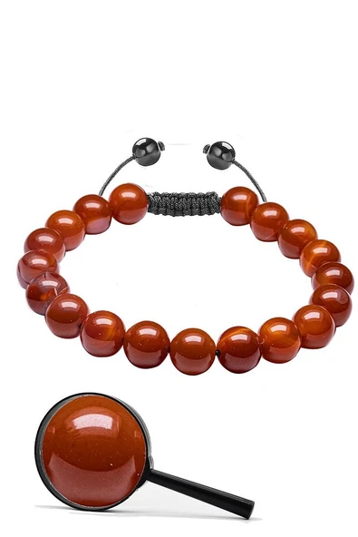 Sertifikalı Aaa Kalite Doğal Kızıl Yemen Akik Taşı Bileklik - Resim 2