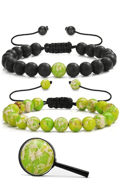 Sertifikalı Aaa Kalite Doğal Yeşil Varisit Taşı Bileklik ürün görseli 1